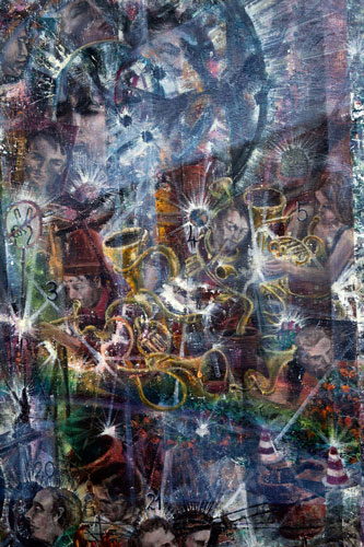 Nachmittag · 600 × 330 cm - Painting by Michael Kunze
